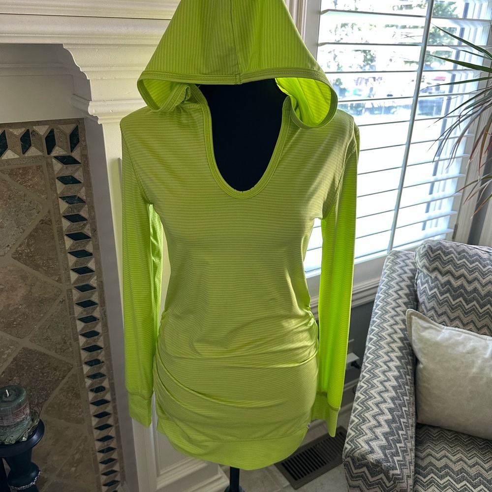 Soybu Neon Green Hooded Tunic - Picture 2 of 12
